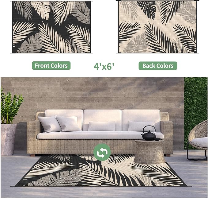 GENIMO Outdoor Rug 4' x 6' Waterproof - Image 2