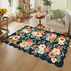 DUKINO 3x5 Area Rug, Floral Non-Slip Indoor Washable Rug - Image 3