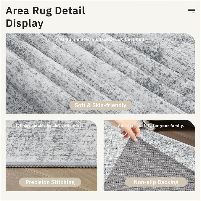 Soalmost Runner Rug 2'6" x 14' Washable Non-Slip Runner Rugs - Image 6