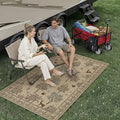 HUGEAR 3x5 Jute Outdoor Indoor Rug Washable Linen Textured Weave High Traffic by HUGEAR