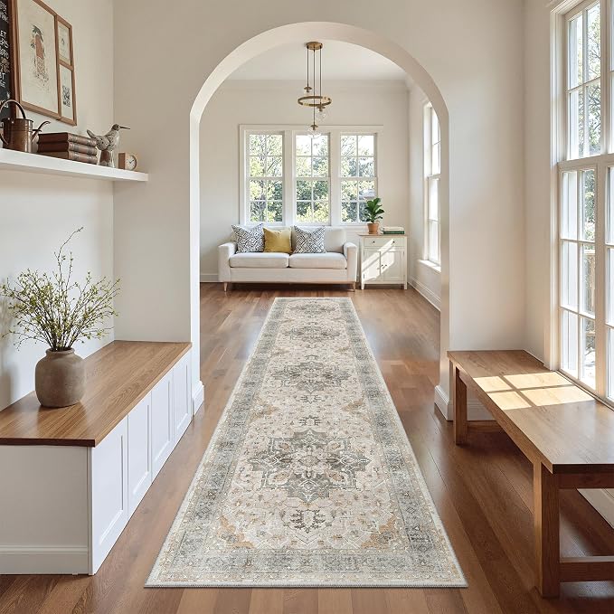 Madane Runner Rugs for Hallway 2x10 Long Washable Non-Slip Hallway Runner Rug - Image 4
