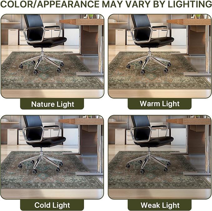 36"x48" Office Chair Mat for Hardwood Tile Floor, Under Desk Carpet Protector - Image 6