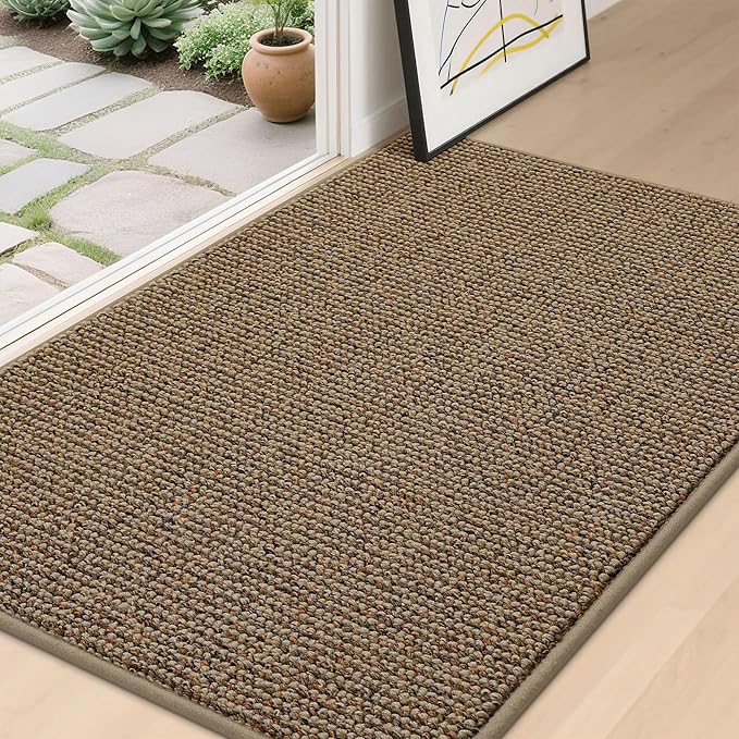 BEQHAUSE Dirt Trapper Door Mat 32" x 48", Non-Slip Washable Doormats Entrance by BEQHAUSE
