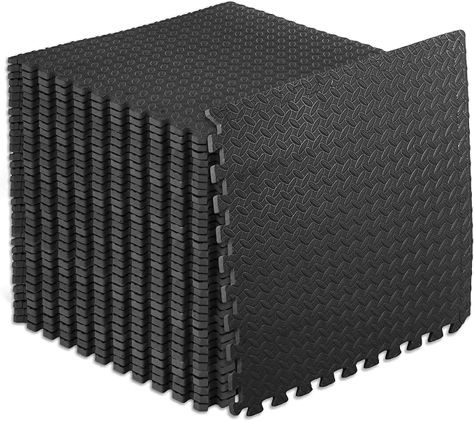 ProsourceFit Exercise Puzzle Mat ½-inch, EVA Interlocking Foam Floor Tiles by ProsourceFit