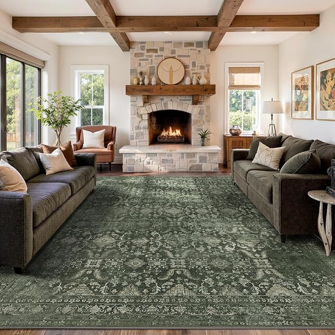 Rugxara 9x12 Area Rugs for Living Room Bedroom, Large Washable Rug, Non Slip & by Rugxara