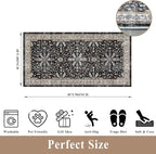 4x8 Rug Washable for Entryway Kitchen – Non-Slip Rubber Backed Area Rug for - Image 2