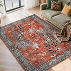 Moynesa Leopard 5x7 Area Rug, Boho Washable Living Room Rug, Non Slip Rugs by Moynesa