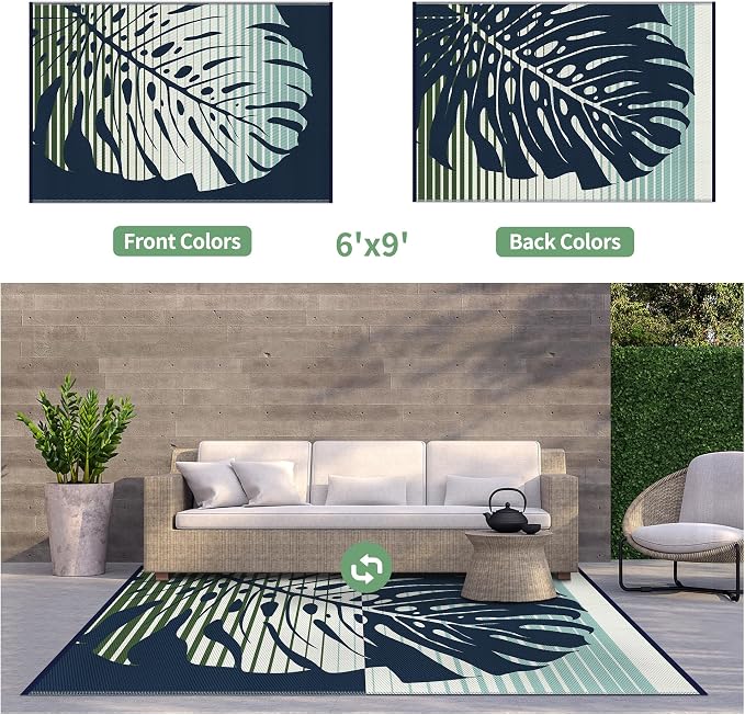 GENIMO Outdoor Rug 6' x 9' Waterproof - Image 2