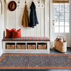 Hazo Haus Navy Blue Washable Hallway Runner Rug 2x10 Non Slip Rugs - Image 9