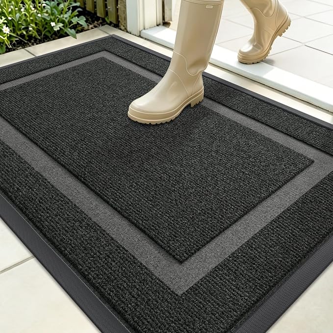 OLANLY Front Door Mat Indoor Outdoor Entrance, Waterproof All-Season, by OLANLY