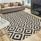 SAND MINE Reversible Mats, Plastic Straw Rug, Modern Area Rug, Large Floor Mat by SANDMIND