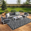 GENIMO Outdoor Rugs 8'x10' Waterproof, Reversible Mats, Area Plastic Straw Rug by GENIMO