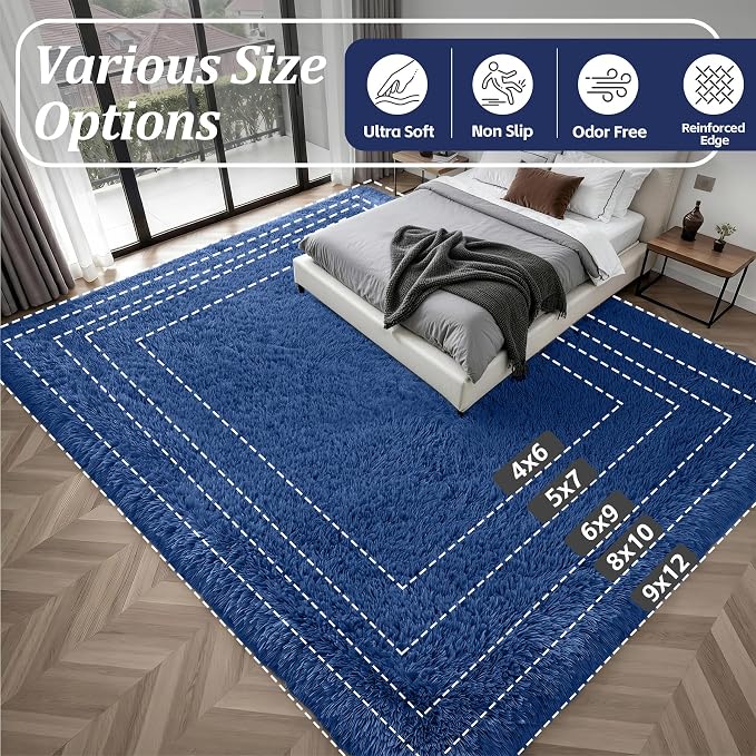 6x9 Area Rugs for Living Room Bedroom: Ultra Soft Fluffy Shag Rug Upgrade - Image 9
