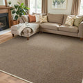 Faux Jute Area Rug 5'x7', Washable & Non-Slip, Taupe | 0.27" Low Pile Easy Jute by Unknown