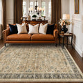 Hazo Haus Rustic Taupe Area Rug 5x7 by HazoHaus