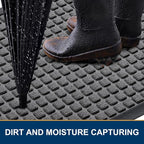 Smiry Front Door Mat Outside Entrance, Heavy Duty Natural Rubber Doormat - Image 2