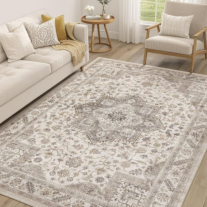 Vintage Living Room Area Rug 5x8 by COTILED