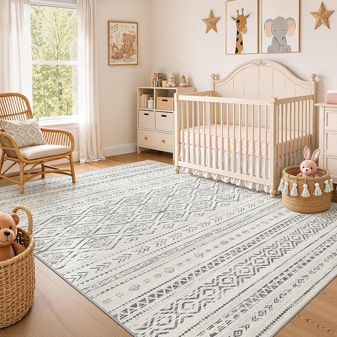Nakagishi Area Rug Living Room Rugs: 6x9 Large Soft Machine Washable Boho - Image 7