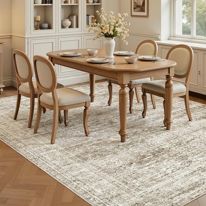 Soalmost 6x9 Area Rug for Living Room Washable 6x9 Rug Non-Slip Modern Rugs for - Image 4