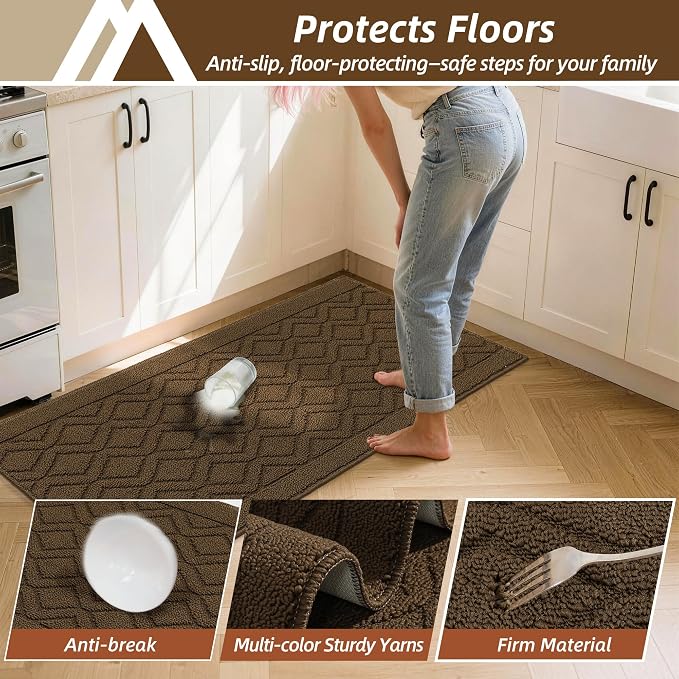 COSY HOMEER Kitchen Rugs 24"x35" Non-Slip Washable Kitchen Mats - Image 6
