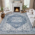 3x5 Area Rugs Living Room Rug: Washable Vintage Boho Medallion Rug No Slip by EXPEDIX