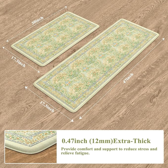Collive Anti Fatigue Mats for Kitchen Floor, Waterproof Non Skid Kitchen Rugs - Image 2