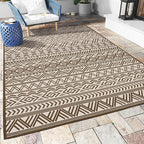 Outdoor Rug Carpet 5x8 ft, Flatweave Textured Outdoor Patio Rug Non Slip Indoor by MontVoo