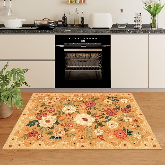 DUKINO 3x5 Area Rug, Floral Rugs - Image 5