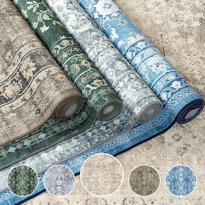 Lessymo 5x7 Area Rugs for Living Room, Machine Washable Non Slip Rug, Soft Low - Image 7