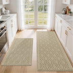 COSY HOMEER 60x24Inch/35X24Inch Kitchen Rugs Sets Non-Slip Washable Kitchen Mats by COSYHOMEER