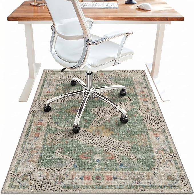 48"x72" Office Chair Mat for Hardwood Tile Floor, Under Desk Carpet Protector by BESBLEE