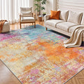 5x7 Area Rugs, Abstract Modern Ultra Soft Washable Rug, Non Slip Carpet by Yarooge
