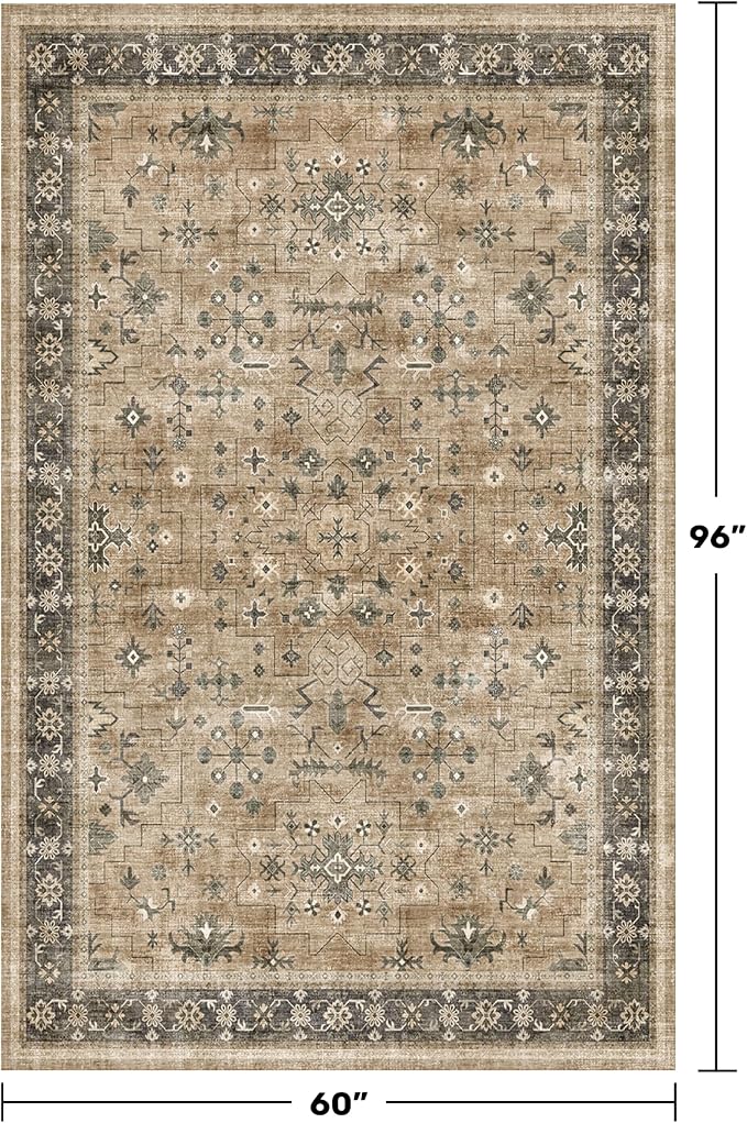 Hazo Haus Vintage Desert 5x8 Living Room Area Rug - Image 2