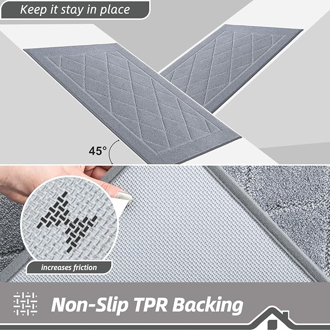 BEQHAUSE Dirt Trapper Door Mat 20" x 32", Doormat Non-Slip Entryway Rugs - Image 5