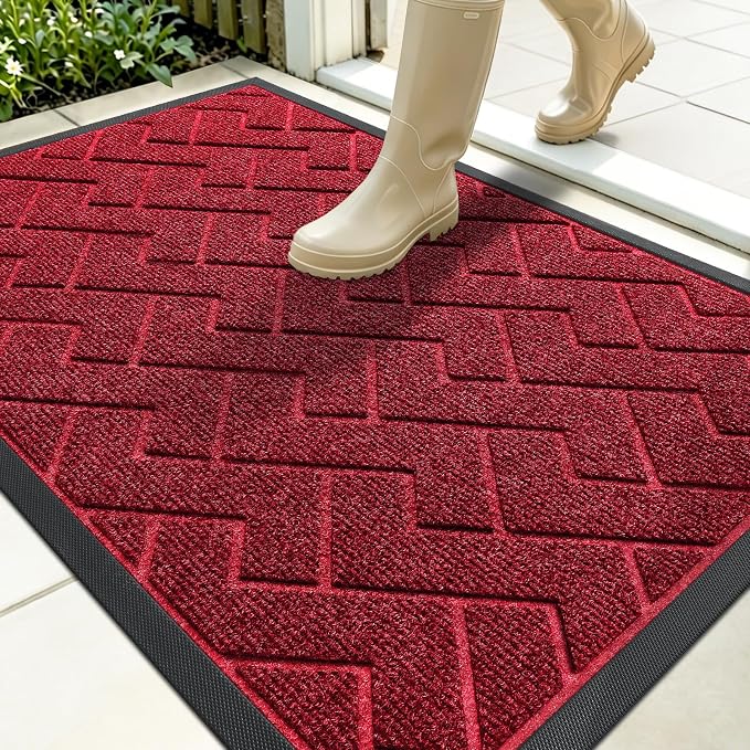 OLANLY Front Door Mat Indoor Outdoor Entrance, Waterproof All-Season, by OLANLY