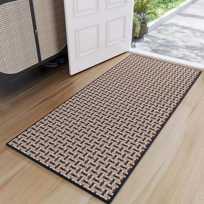 Door Mat 24x72 Dirt Resistant and Absorbent, Non-Slip Rubber Backing Floor Mats by YDKGL