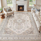 7x9 Washable Area Rug, Large Rugs by JessibouAreaRug