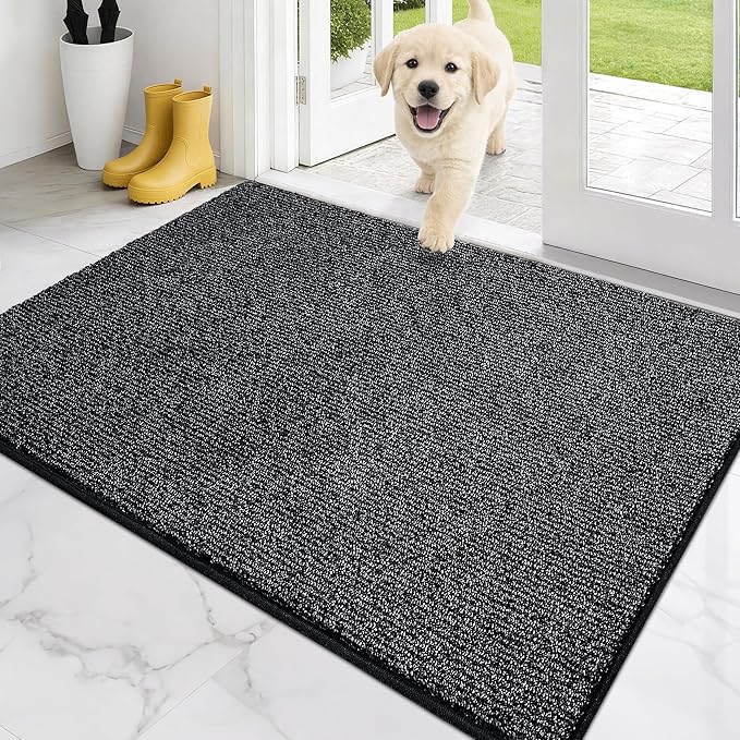 PURRUGS Dirt Trapping Door Mat 32" x 47", Non-Slip Machine Washable Entry Rug by PURRUGS