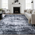 10x12 Area Rug Living Room Rug: Washable Modern Abstract Soft Thin Rug Indoor by FXRHLP