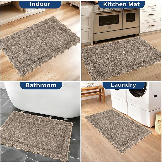 GarveeHome 2x3 Rug, Washable Scalloped Rugs - Image 6