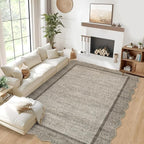 GarveeHome Scalloped Washable Rugs 10x13 Rug by GarveeHome