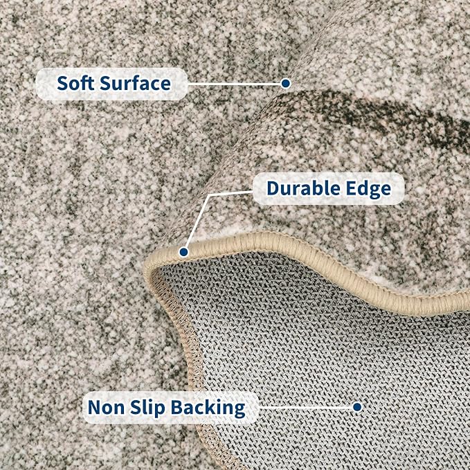GarveeHome Scalloped Washable Runner Rug 2x10 Runner Modern Kitchen Runner Rug - Image 4