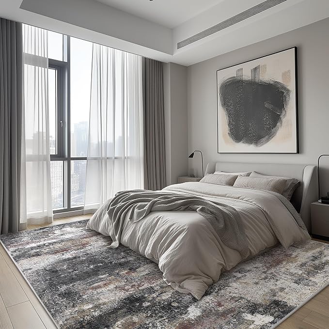 BEIMO Area Rugs 5x7 for Living Room Bedroom, Modern Abstract Machine Washable - Image 5