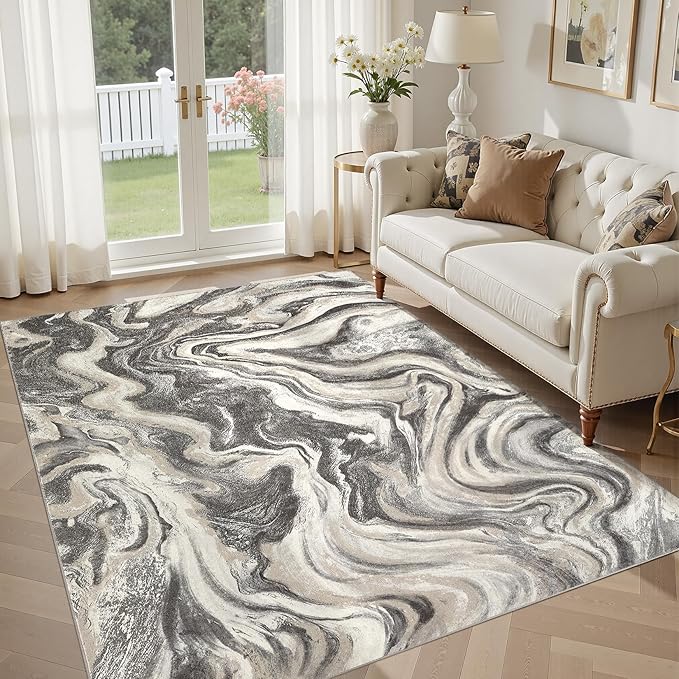 DMOYEST Living Room Area Rugs-6x9 Abstract Large Soft Indoor Washable Rug by DMOYEST