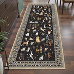 Black Dog Rug Runner for Hallways Kitchen Rug 2x6, Non Slip Washable Rugs by WelcometoBabovid