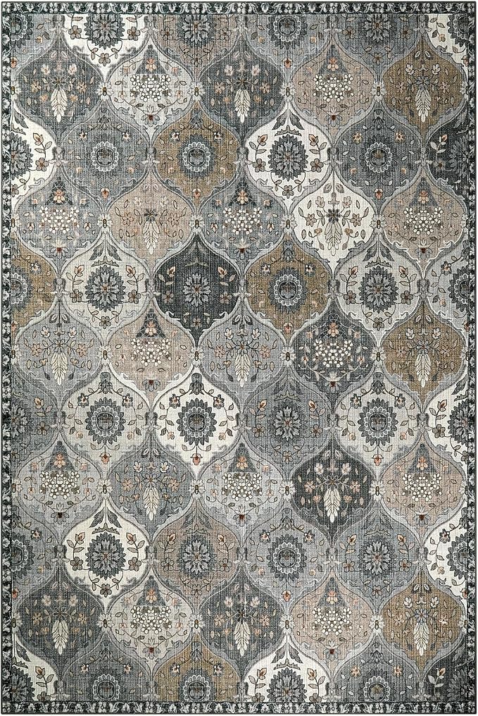 Lahome Moroccan Washable Area Rug 6x9, Ultra-Thin Large Living Room Rugs - Image 8