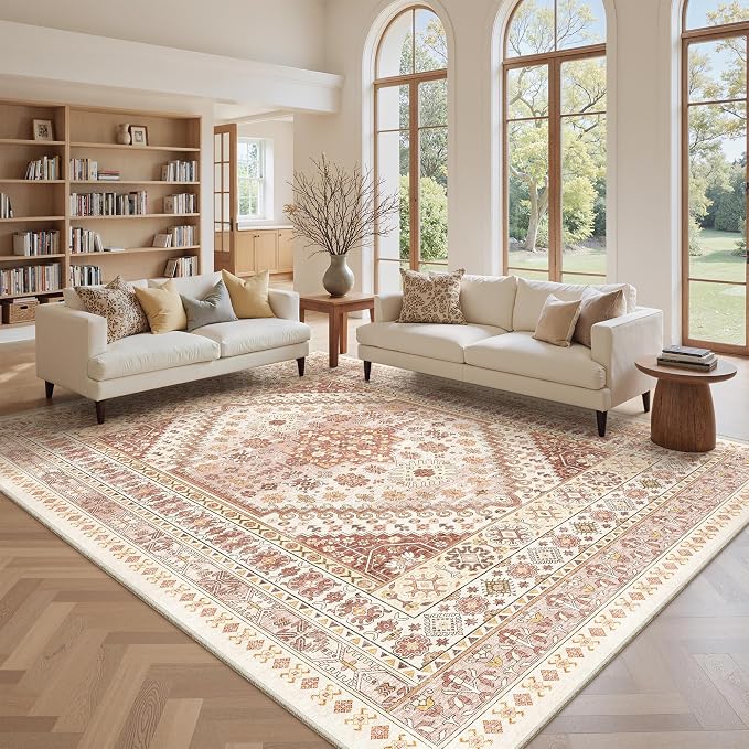 zesthome 9x12 Area Rugs for Living Room, Non-Slip Backing Washable Rugs - Image 4