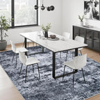 8x8 Area Rug Living Room Rug: Washable Modern Abstract Soft Thin Rug Indoor - Image 4