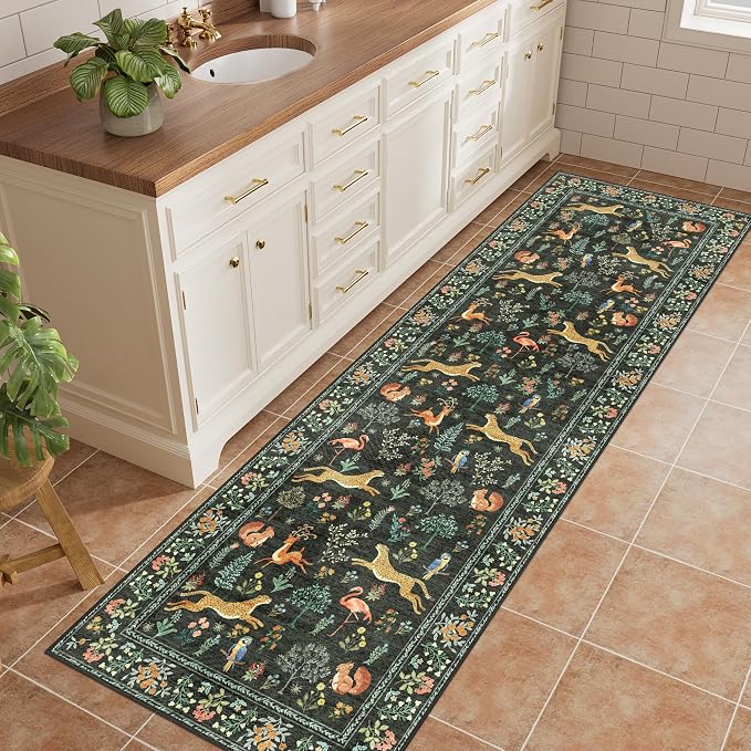 DUKINO 2.6x8 Rug for Hallway, Washable Kitchen Runner Rug - Image 3