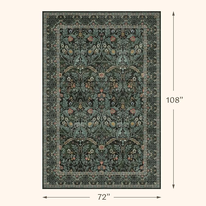 Washable Rugs for Living Room Dining Room 6x9 Stain Resistant - Image 2